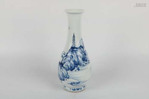 A Chinese Blue and White Porcelain Vase