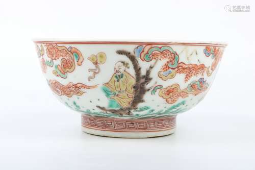 A Chinese Wu-Cai Porcelain Bowl