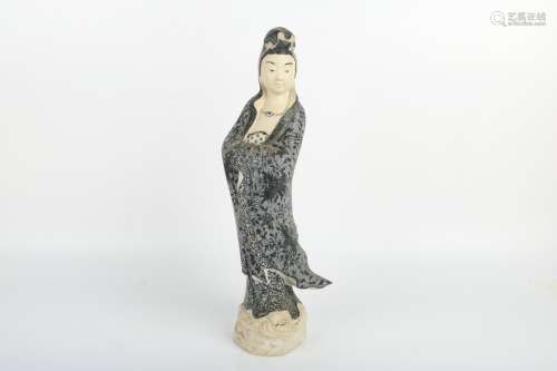 A Chinese San-Cai Porcelain Buddha