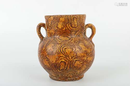 A Chinese Brown Glazed Porcelain Jar