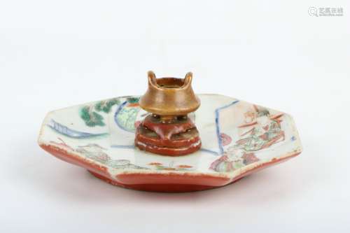 A Chinese Famille-Rose Porcelain Incense Stand
