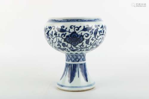 A Chinese Blue and White Porcelain Cup