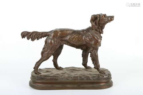 A Chinese Carved Bronze Dog Decoration