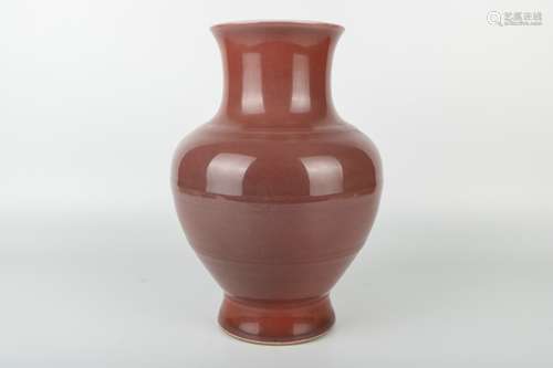 A Chinese Red Glazed Porcelain Vase