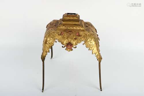 A Chinese Gilt Bronze Incense Burner