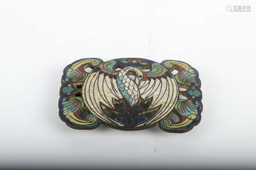 A Chinese Cloisonné Belt Buckle