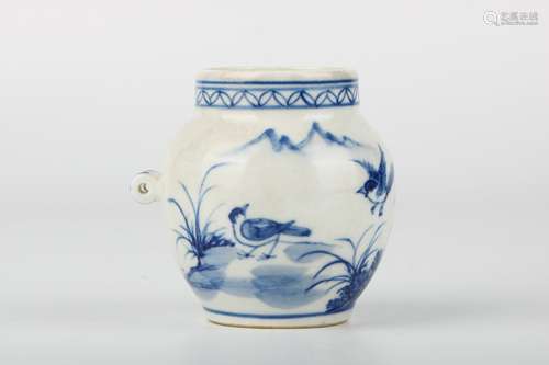 A Chinese Blue and White Porcelain Jar