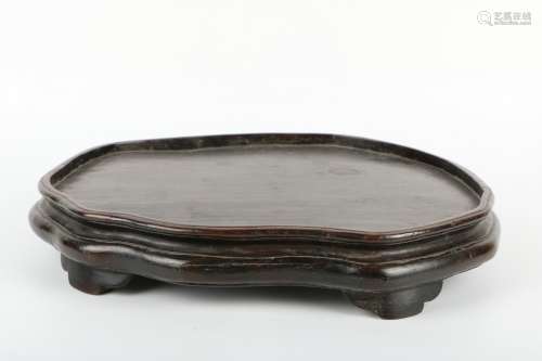 A Chinese Carved Rosewood Stand