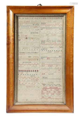 A George II needlework sampler by Jane Markham, wo…