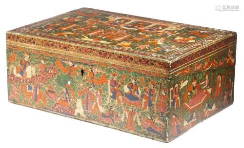 A late 19th century Kashmiri lacquer and polychrom…