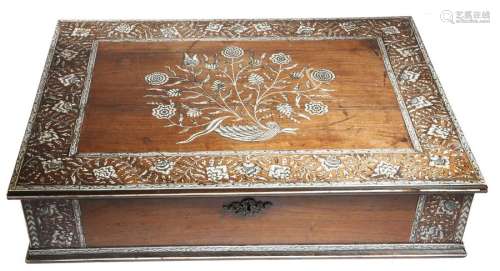 Λ An early 18th century Anglo Indian rosewood writ…