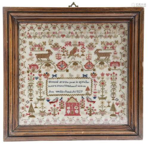 A George IV needlework sampler by Ann Webb, worked…