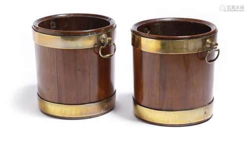 A pair of early 19th century mahogany and brass bo…