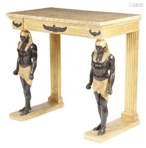 A pair of Italian giltwood console tables in Egypt…