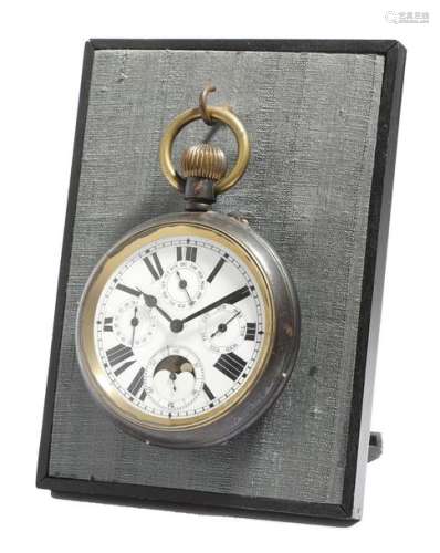 An early 20th century brass and nickel moonphase G…