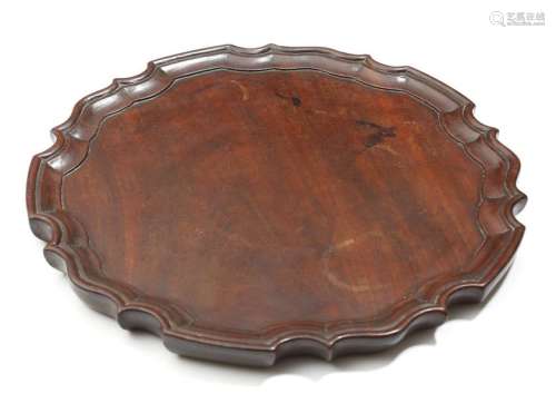 A small George III mahogany tray, with a moulded p…