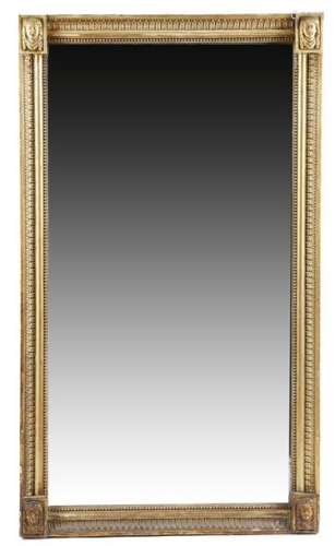 A Regency giltwood pier mirror, the rectangular be…