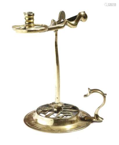 A George III brass wax jack, with a scissor action…