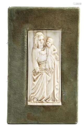 Λ A late Medieval ivory relief carved plaque of th…