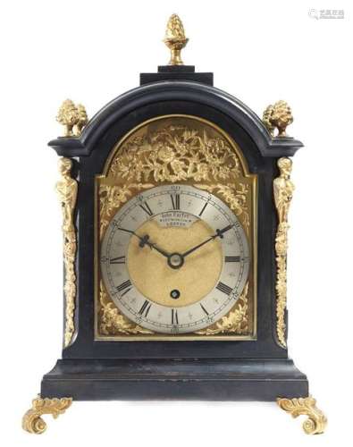 A Victorian ebonised bracket clock in 18th century…