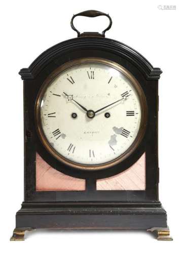 A George III ebonised bracket clock by Haley & Mil…