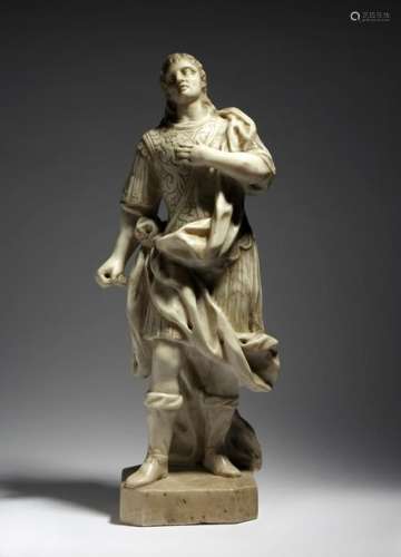 An 18th century marble figure of a man, thought to…
