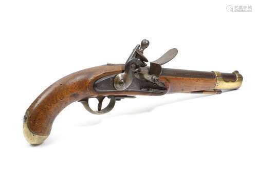 A continental military walnut and brass mounted fl…