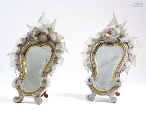 A pair of Italian Venetian mirrors in Rococo style…