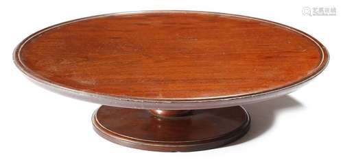 A Victorian mahogany lazy susan, with a dished rev…