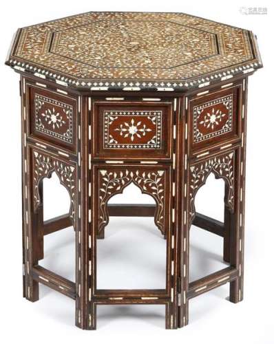 Λ An Anglo Indian hardwood occasional table, inlai…
