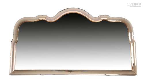 An Art Deco style overmantel mirror, the arched be…