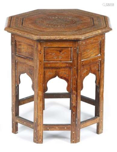 An Anglo Indian hardwood occasional table, inlaid …