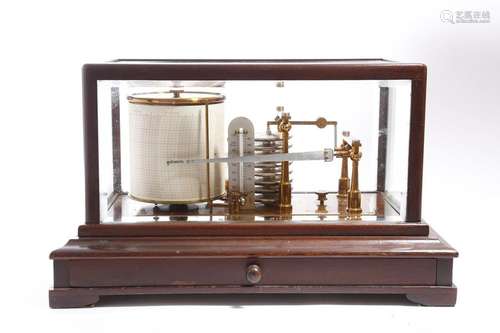 A mahogany barograph by Negretti & Zambra, with a …