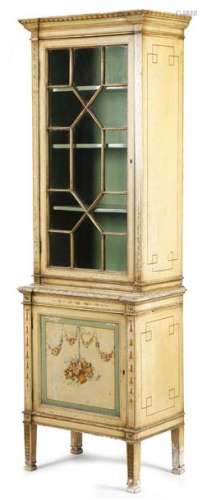 A painted cabinet in Adam revival style, decorated…