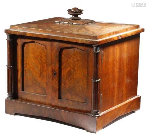 Λ A George IV mahogany table coin collector's cabi…