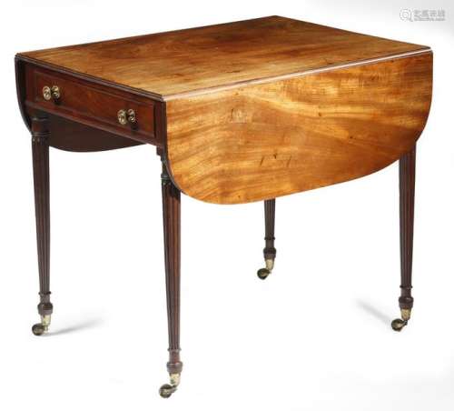 A Regency mahogany Pembroke table, the drop flap t…