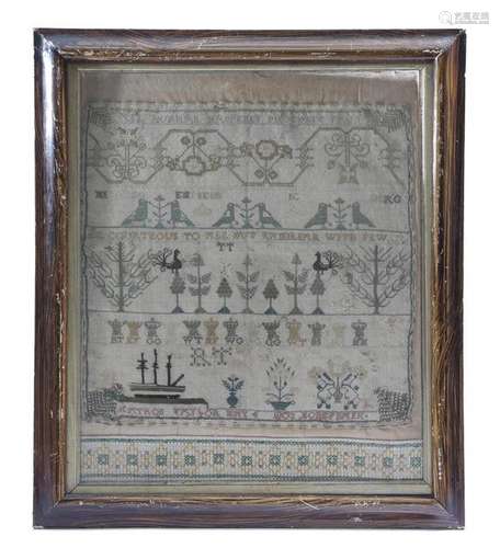 An early 19th century American needlework sampler …