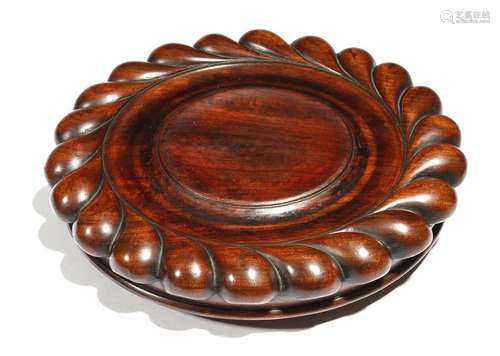 A Regency Scottish mahogany wine decanter coaster …