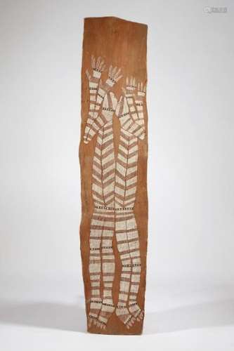An Australian aboriginal bark painting attributed …