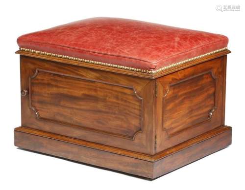 A William IV mahogany box stool by Doveston, Bird …