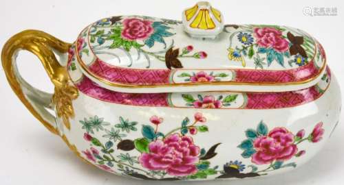 Chinese Famille Rose Porcelain Ladies Chamber Pot