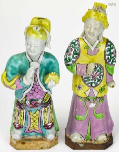 Pair of Antique 18th Century Chinese Figurines