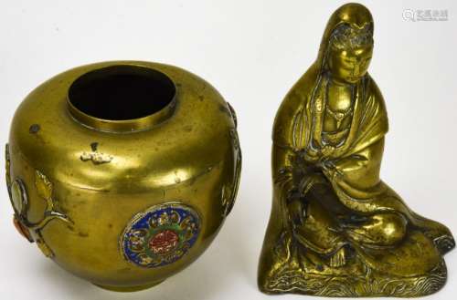 2 Chinese Brass Table Articles