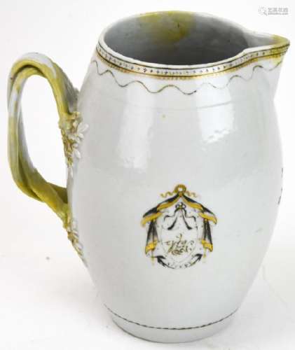 Chinese Export Porcelain Armorial Motif Pitcher