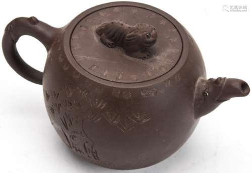 Chinese Yixing Pottery Teapot - Signed