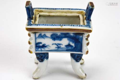 Antique 19th C Chinese Porcelain Incense Burner