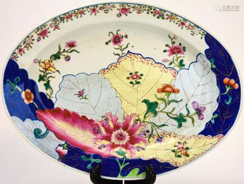 Chinese Porcelain Tobacco Leaf Platter