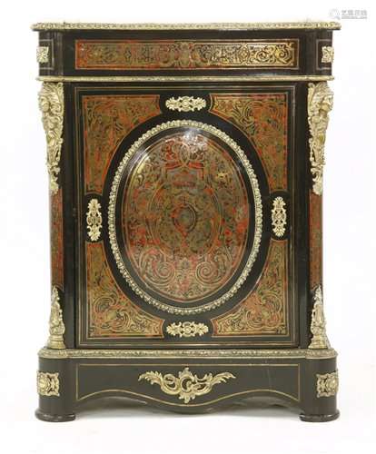 An ebonised boullework and brass mounted cabinet, …