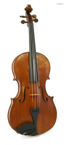 A viola, 20th century, labelled 'Michael Heffer, C…