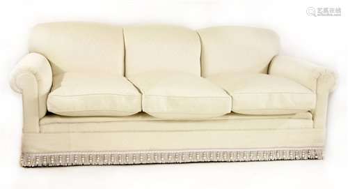 A modern three seater settee, by Howard Chairs Ltd…